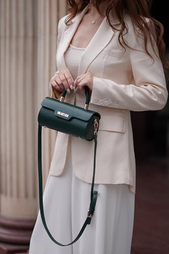 Milan Chiva Small Purses for Women Designer Mini Top Handle Purse Cute Handbags Barrel Shape Purse - Image 3