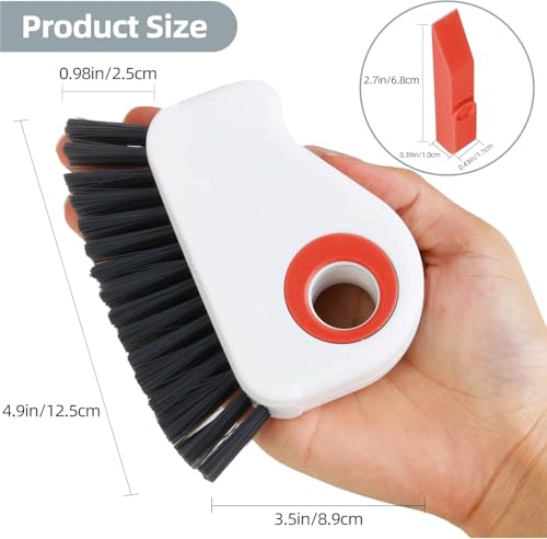 Image of Slyford 2 in 1 Groove Multifunction Cleaning Brush for Window & Sliding Door, Multifunction Grout Cleaner Tool for Window Sill, Channel, Kitchen Sink & Bathroom (Multi Colour)