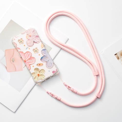 AOKSUNOVA Handykette Schwarz zum Umhängen Universal Handyband Verstellbares Handy Umhängeband Crossbody Handyschnur zum Umhängen