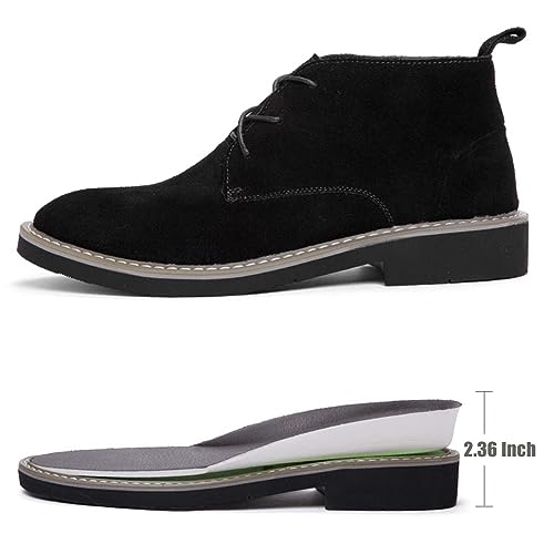 CERYTHRINA Mens Elevator Chelsea Boot 2.36 Inches Taller Invisible Height Increasing High-top Leather Dress Boots3