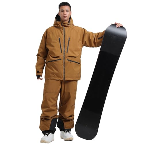 Tuta Sci, Tuta Snowboard Uomo Completo Termico Intera Tuta Taglie Forti Elegante Salopette da Sci Montagna Impermeabili Curvy da Neve Invernale