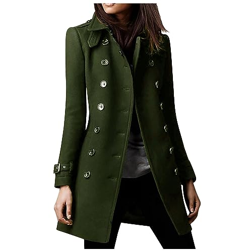 Amazon.com: Trench Coat for Women Long Classic Lapel Overcoat