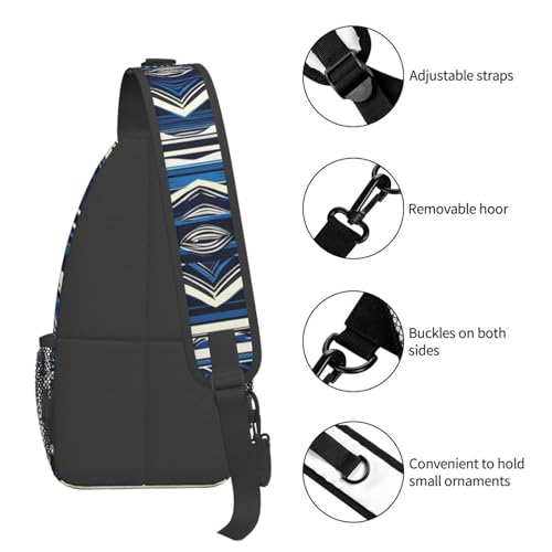 Mochila cruzada impermeable negra para deporte y trekking miniatura 5