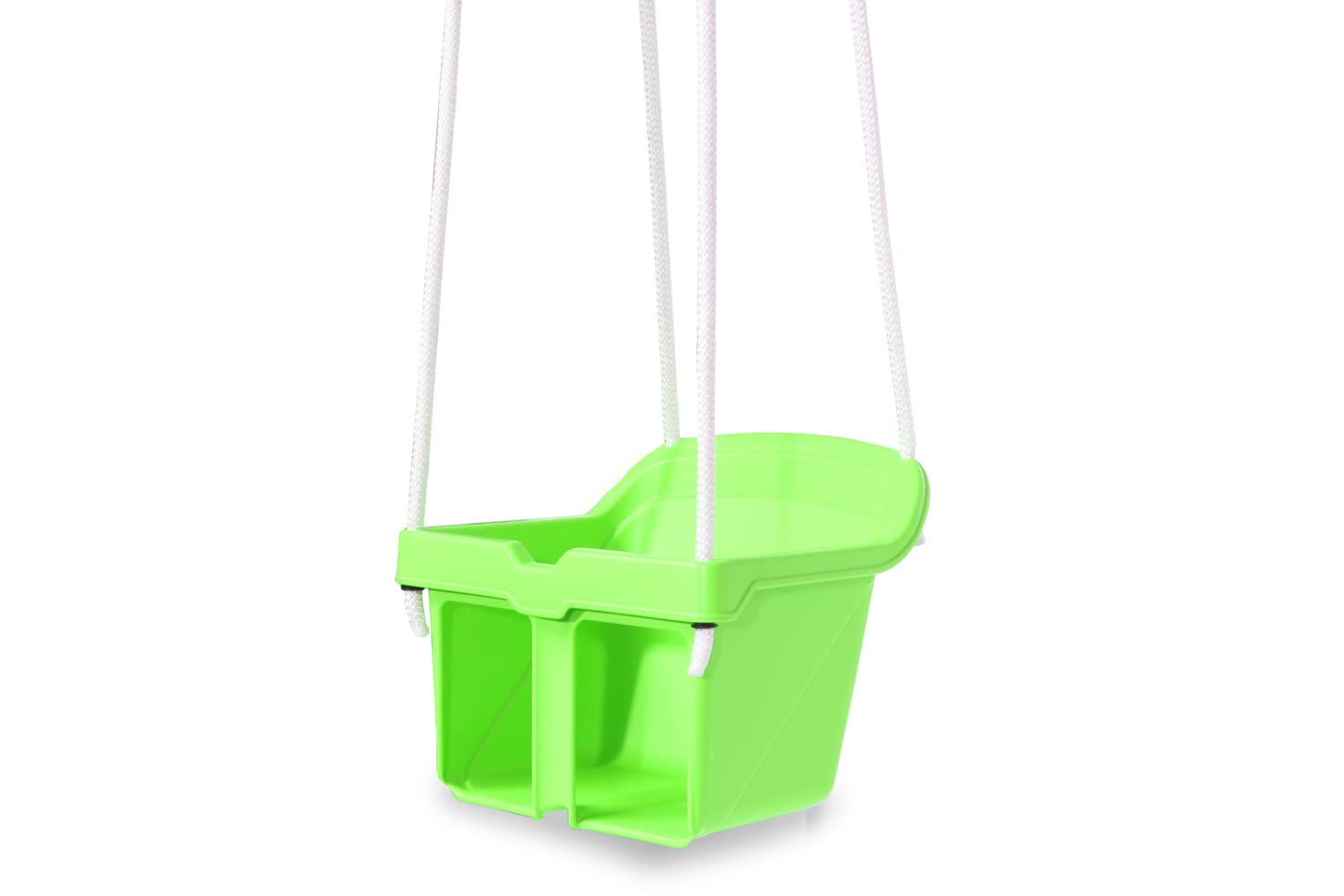 JAMARA 460662 - Columpio para bebé (10 Meses, plástico Resistente, soporta hasta 25 kg, Incluye Barra de Seguridad, antivuelco, Apto para Interiores y Exteriores, Color Verde)