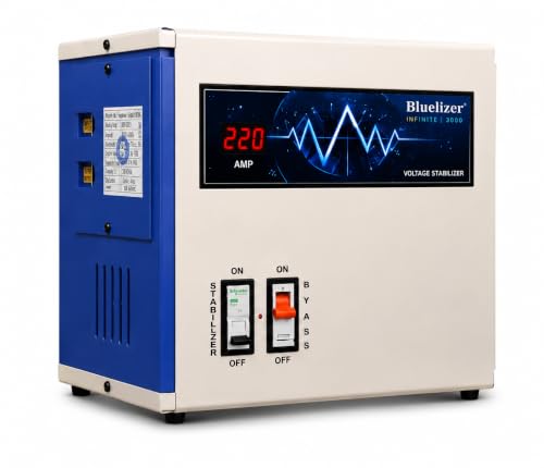 Image of 5 KVA Mainline Stabilizer Working Range (80 V - 300 V) with Digital Ampere Display | Copper Wired | Wall Mounted | Intelligent Voltage Protection | 2 Year Warranty | Legendary Series