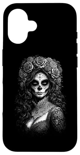 Day Of Dead �V���R�E�f�E�}�� �J�g���[�i �X�J�����f�B �X�}�z�P�[�X iPhone 16 �p
