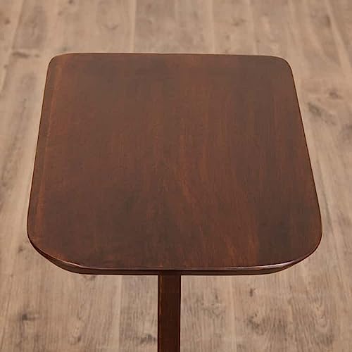Image of Laos End Table for Living Room and Bedroom: Premium Rectangular Side Table with Brown Finish and Mango Wood for Home and Kitchen Ideal for Home Decor