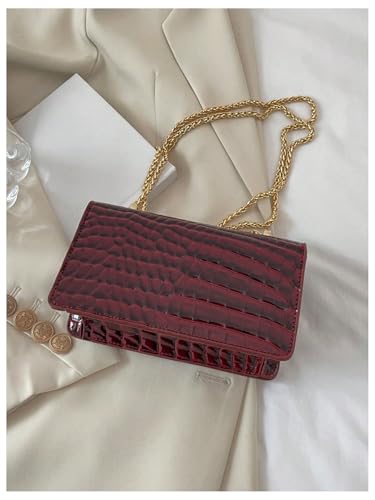 SweatyRocks Women's Crocodile Top Handle Leather Shoulder Handbags Crossbody Bag2