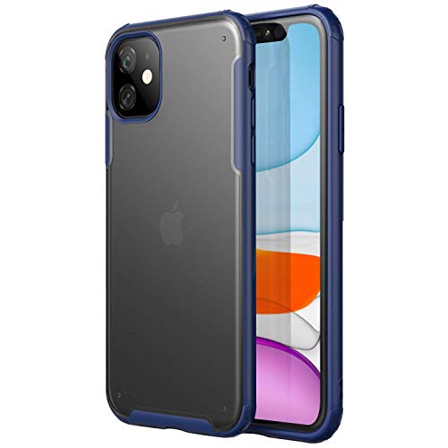 Image of mobistyle Thermoplastic Polyurethane For Iphone 11 Back Cover, 6.1-Inch Hybrid Designed Matte Translucent, Slim Phone Cover Case (Blue)