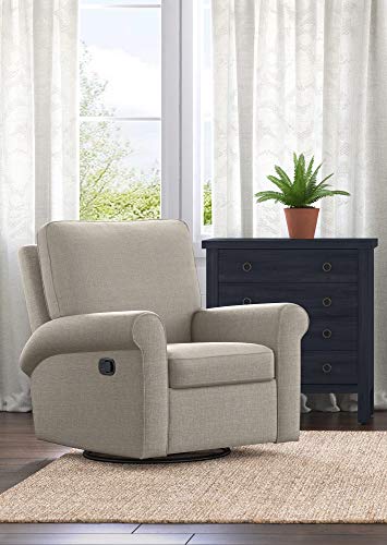 Sillón reclinable giratorio poliéster beige miniatura 4