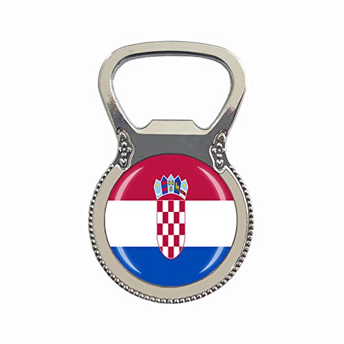 Wedarego Croatia Flag Beer Bottle Opener Fridge Refrigerator Magnet Metal Glass Crystal Travel Souvenir Gift Home Decoration