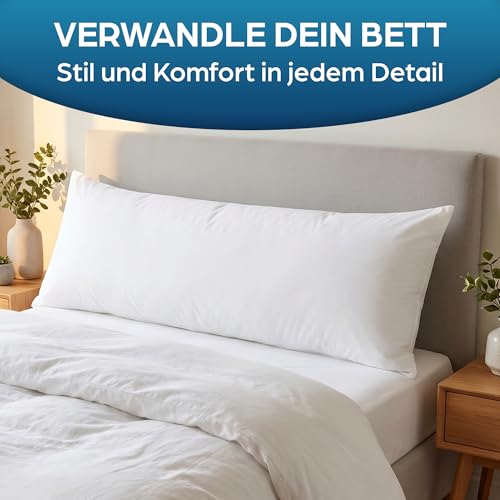 Flowen Seitenschläferkissen 40 x 145 cm Langes Kissen für Seitenschläfer Body Pillow 40x145 mit...