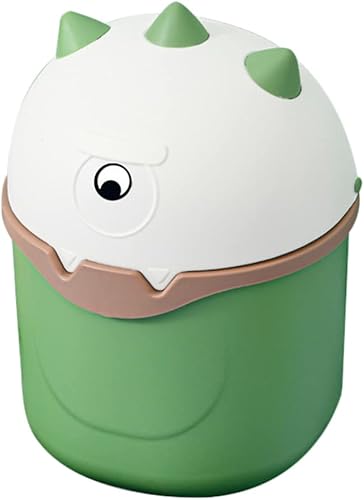 Garneck Bote de basura con tapa para automóvil, mini escritorio, papelera, mesa, papelera, cubo de basura al aire libre, pequeño, bote de basura,