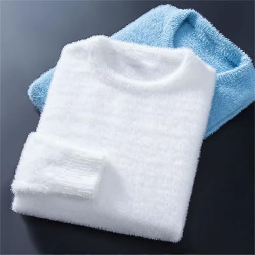 Men's Cashmere Sweater O-Neck Pullovers Knit Large Size Sweater Winter Tops Long Sleeve High-End3