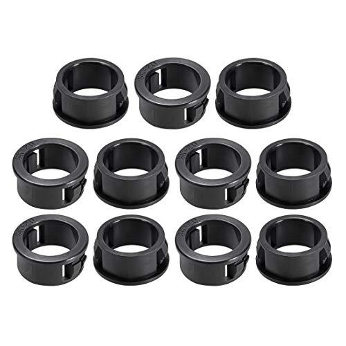 uxcell 20mm Mounted Dia Snap in Cable Hose Bushing Grommet Protector Black 11pcs