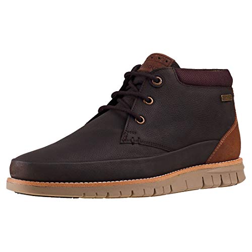 Barbour Mens Nelson Leather Winter Flat Casual Lace Up Chukka Ankle Boot - Brown - 8