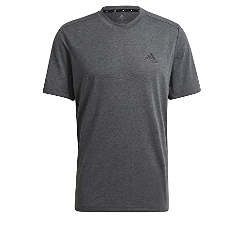 adidas Big & Tall Freelift Tee Dark Grey Heather/Black 3XL Tall
