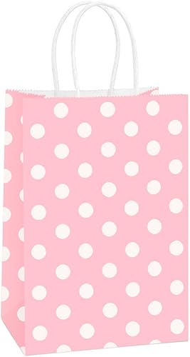 Miniatura 7 de BagDream Bolsas pequeñas de regalo de papel, 25 unidades, 5.25 x 3.75 x 8 pulgadas, bolsas de papel kraft con asas, bolsas de papel de estraza