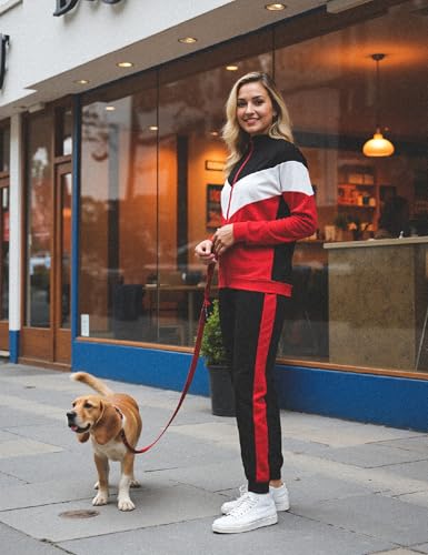 Marvmys Women's Tracksuit Set 2 Piece Sweatsuit Outfits Long Sleeve Zip Up Lounge Jogger Set with Pocket2