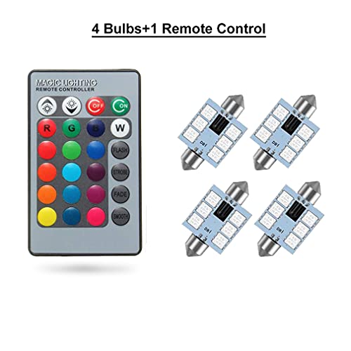 Bombillas LED Multicolor 578 RGB 42mm Pack 4 miniatura 7