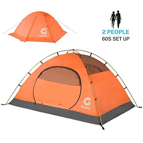 Gonex Camping Tent, 2 Person Backpacking Tent Waterproof Windproof Dome Tent for Snow