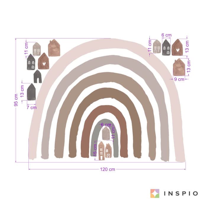 INSPIO Adesivi da parete - arcobaleno
