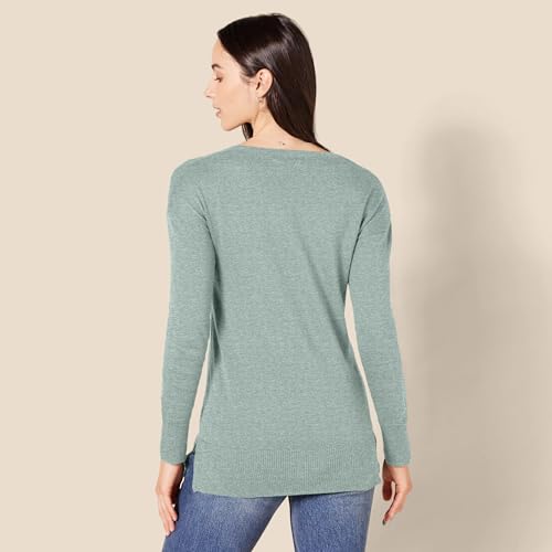 Image of Amazon Essentials Women's Lightweight V-Neck Tunic Sweater, Long Sleeve, Ribbed (Available in Plus Size)