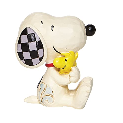 Enesco Peanuts by Jim Shore Snoopy Hugging Woodstock Miniature Figurine 2.5 Inch Multicolor