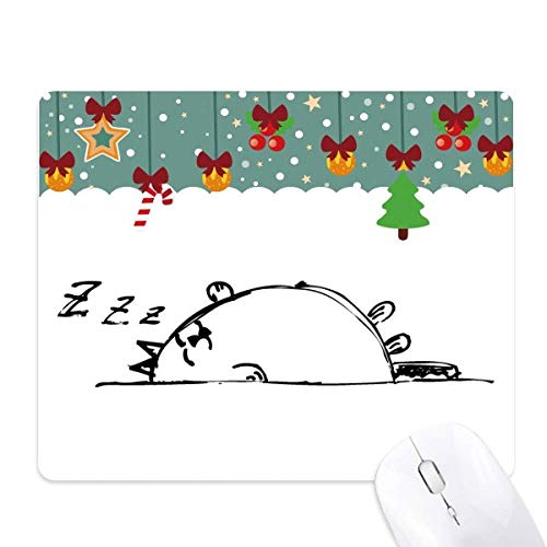 Lazy Cat tapis de souris de Noël caoutchouc tapis de bureau antidérapant chat