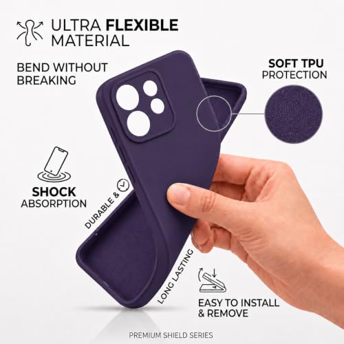 Image of FIRST MART Matte Silicone Back Cover for Oppo Reno 16 - Purple