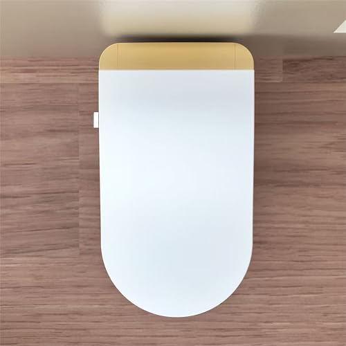 Inodoro Inteligente, Bidé, Descarga Automática, Sin Tanque, Asiento Calefactable, 17.5 Pulgadas, Control Remoto, Tapa Automática, Lavado con Agua Caliente, Secador de Aire Caliente, Desodorizador, Escudo de Espuma, Blanco miniatura 3