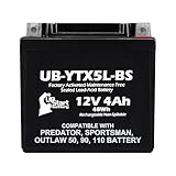 UB-YTX5L-BS 12V 4Ah Replacement for 90 Battery - Compatible with Predator 50,...
