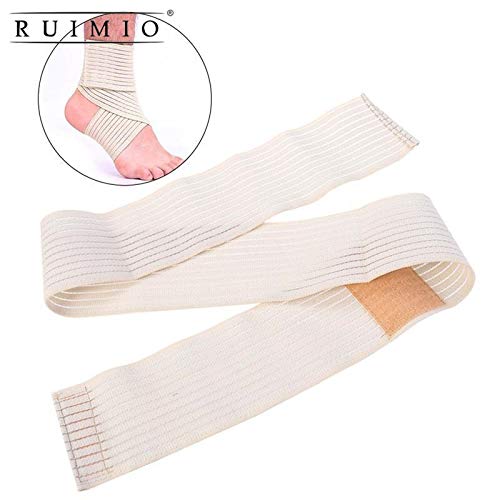 Creamy White : RUIMIO Beauty Running Ankle Protective Bandage Breathable Elastic Ankle Wrist Elbow Support Wrap Bandage Brace Exercise Sports