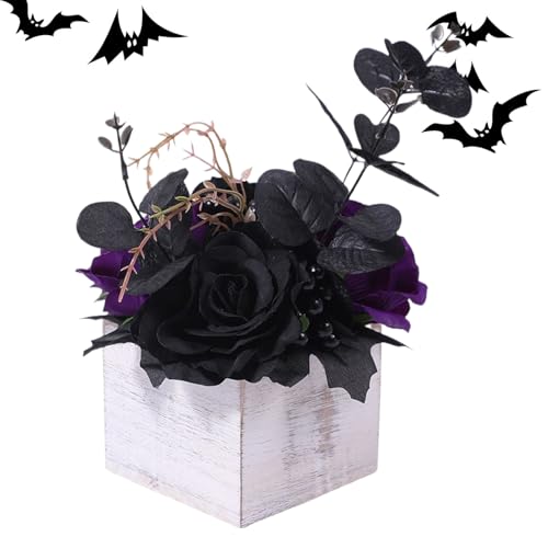 Moxeupon Fleurs Artificielles Halloween Ajustable Mystérieux