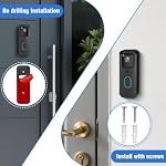 No-Drill Blink Doorbell Mount for All-new Blink Video Doorbell Camera(2nd Gen), Blink Adhesive Mounting Bracket, Easy to Install for Blink Doorbell Security System(Blink Doorbell Not Included), Black
