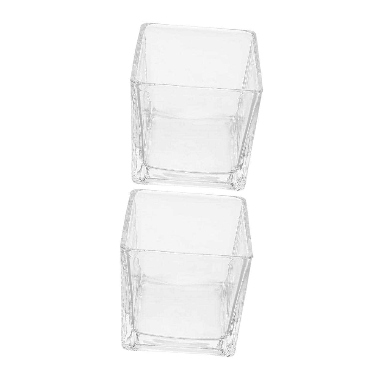 SEWOART 2 Jarrones De Cristal Cuadrados con Forma De Cubo Transparentes para Flores Hidropónicas Centros De Mesa para Bodas Maceteros De Cristal Transparente para Plantas Hidropónicas