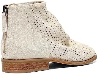 NYDJ Women's Cailian Perforated Suede Ankle Boot, Sand, 8 | Image 1