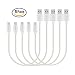Produktbild MaGeek® [5-Pack] Premium 0,3m Kurz Micro USB Kabel Schnell Aufladen Synchronisationen und Ladekabel für Android, Samsung, HTC, Motorola, Nokia und mehr (Schwarz) (5 * 0,3m, Weiß)