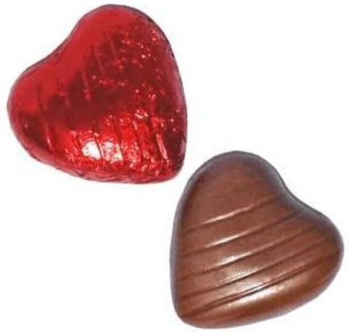 50 Red foil chocolate hearts