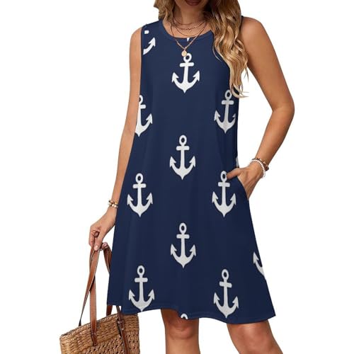 Sexy Chic Dress with Sleeveless, Women's Midi Dresses Comfy Lightweight Dress with Knee Length