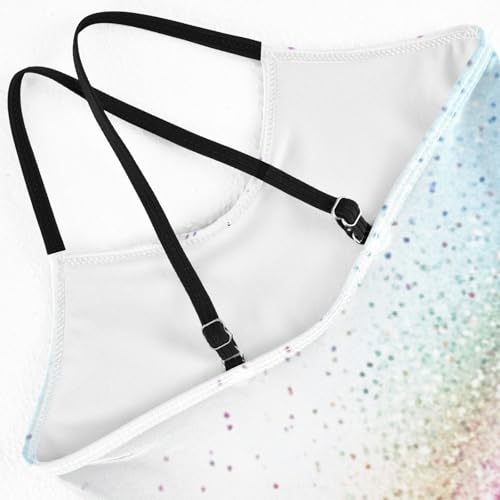 susiyo Rainbow White Background Girls One Piece Swimsuits with Adjustable Straps Bathing Suits for 3-10 Years Old4