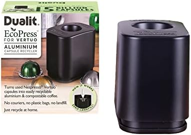 EcoPress for Vertuo* Aluminium Coffee Capsule Recycling Tool by Dualit - Vertuo Recycler - Premium Eco Friendly Tool for Standard Vertuo Capsules & Coffee Grounds