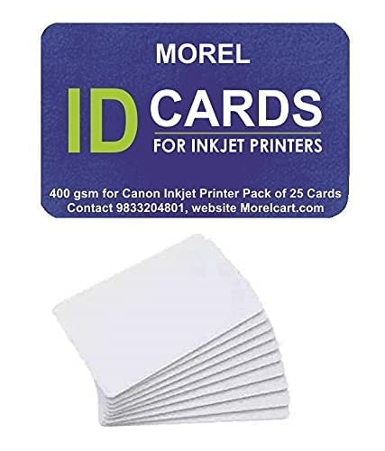 morel (Pack of 25 Thin PVC ID Card 400 GSM for Canon PIXMA G2000, G2010, G3000, G3010, G4000, G4010 Inkjet Printer (AADHAR Card, College ID, GATE Pass, ETC).-image-32
