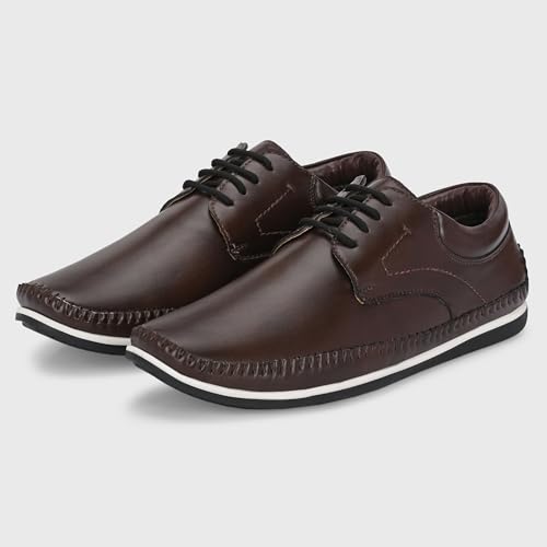 Image of Centrino Men's Casual Shoes |Stylish Lace-Up Design | Soft Cushioned Insole for Comfort | Lightweight & Breathable |Oxfords Walking, Office Comfortable Shoe |Classy Sneakers with Extra Comfort (7631)