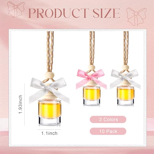 Image of Reallnaive 10 Pcs 30 Pcs Winter Car Diffuser Bottles Snowman Pumpkin Car Diffuser Winter Fall Hanging Empty Vehicle Air Freshener with Bow for Holiday Party Gift (Cylinder)