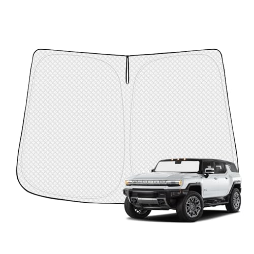 Image of Canvcle Windshield Sun Shade for 2022-2025 2026 GMC Hummer EV Accessories Thicken 6-Layer Front Window Sunshade Cover Sun Visor Protector Foldable Block UV Rays Keep Vehicle Cool
