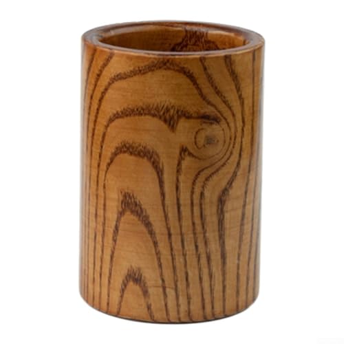 HEBEOT Porte-ustensiles en bois, organisateur d'ustensiles de cuisine en bois, porte-couverts en bois, pot de rangement pour outils de cuisine, 8,5 x 13 cm