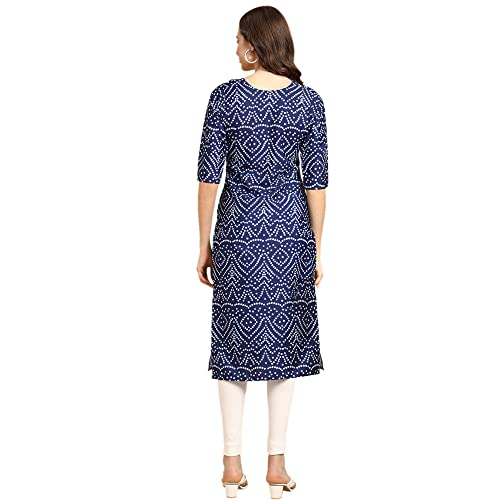 Image of Pinkmint Women's Crepe Digital Printed Straight Kurta
