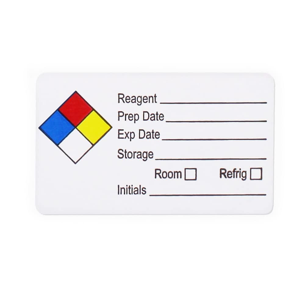 ChromaLabel Etiquetas de seguridad HMIG: reactivo de escritura, 1.5 x 2.5, 250/rollo