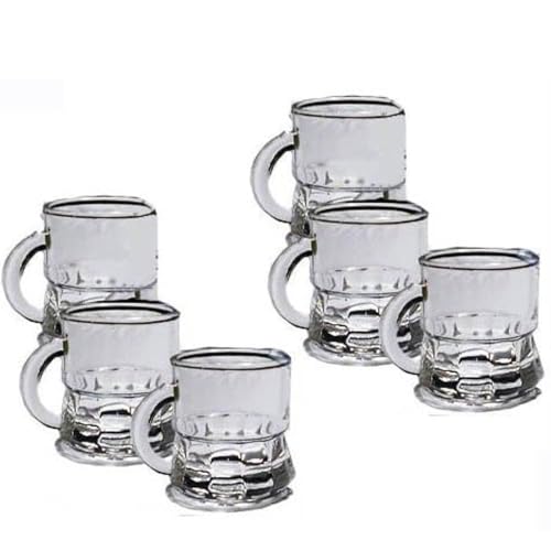 TrAdE Shop Traesio 6 Gobelets à Liqueur Mini Chope Cyclisme Shot Rum Vodka en Verre CHUPITOS
